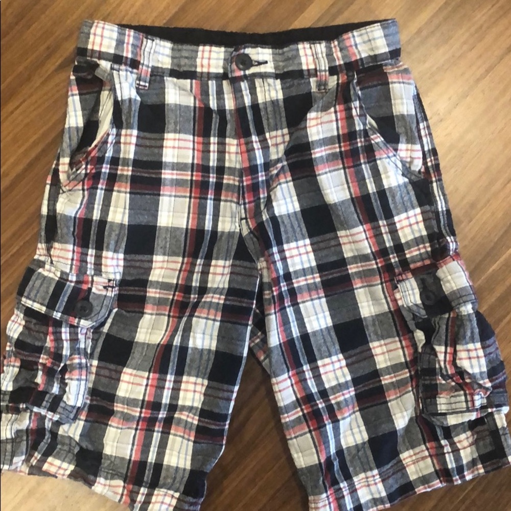Plaid Boy’s Cargo Shorts